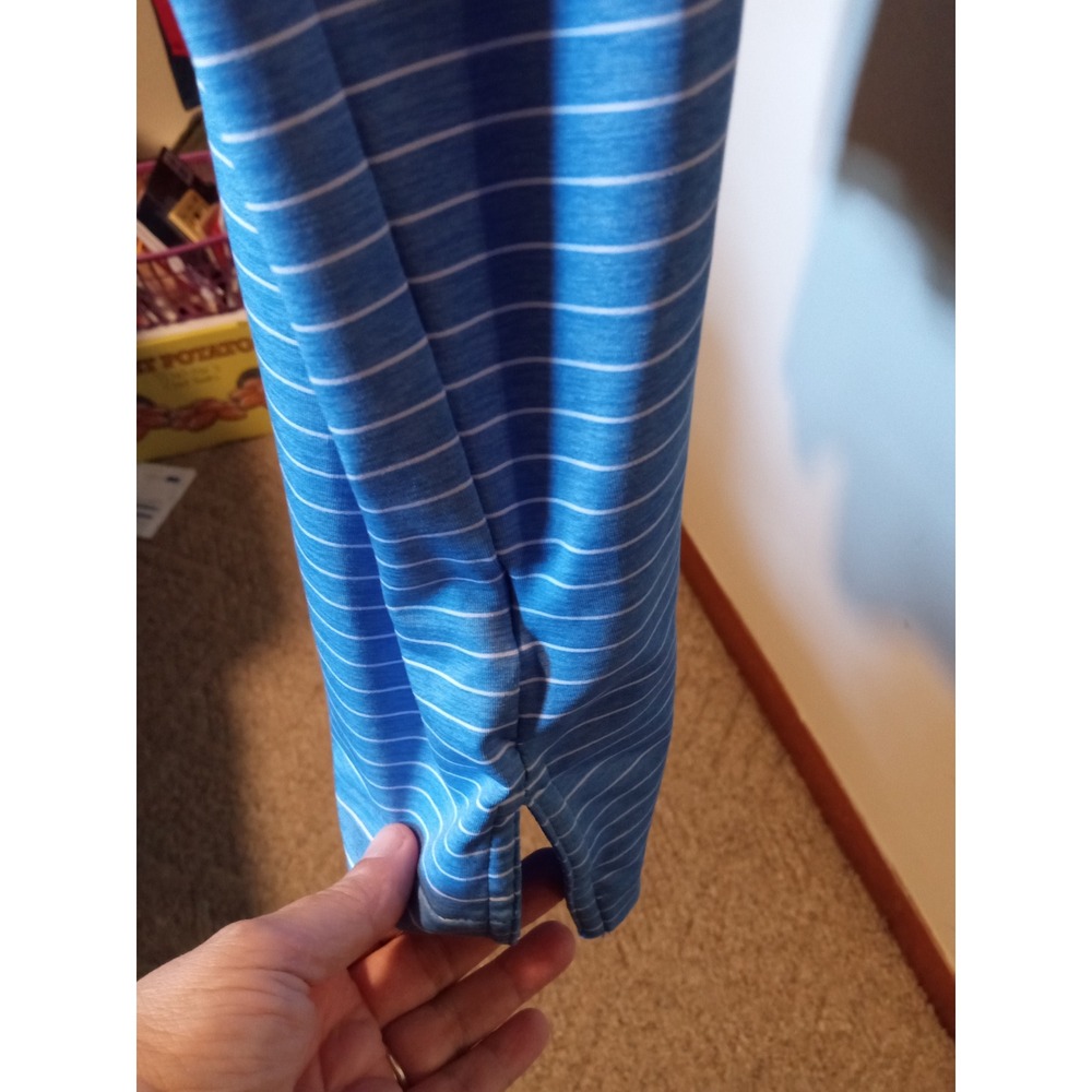 Peter Millar Summer Comfort Mens XXL Blue White Striped Performance Golf Polo - Picture 5 of 6